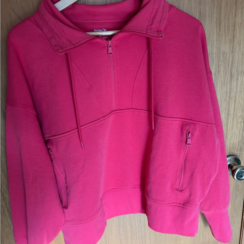 Old Navy Pinkish Red Half-Zip